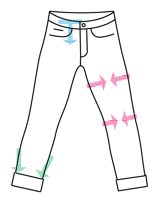 gustin vintage straight fit selvedge jeans fit example